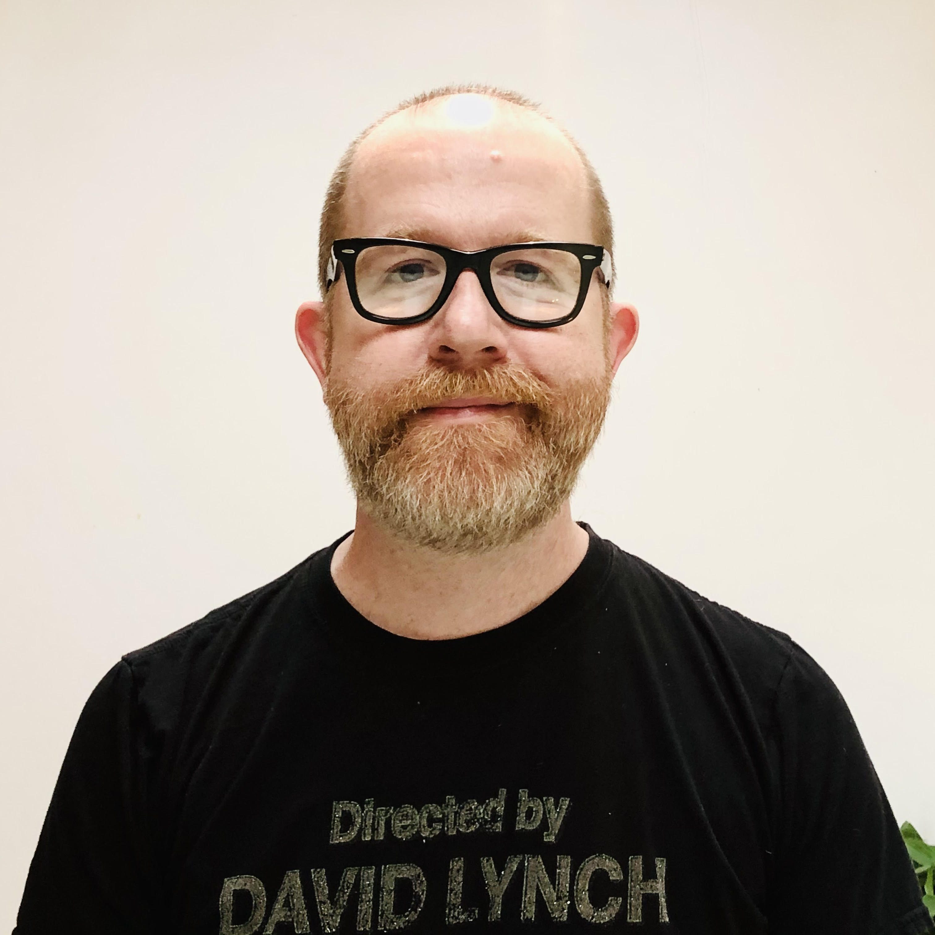 A head shot of me wearing a David Lynch t shirt